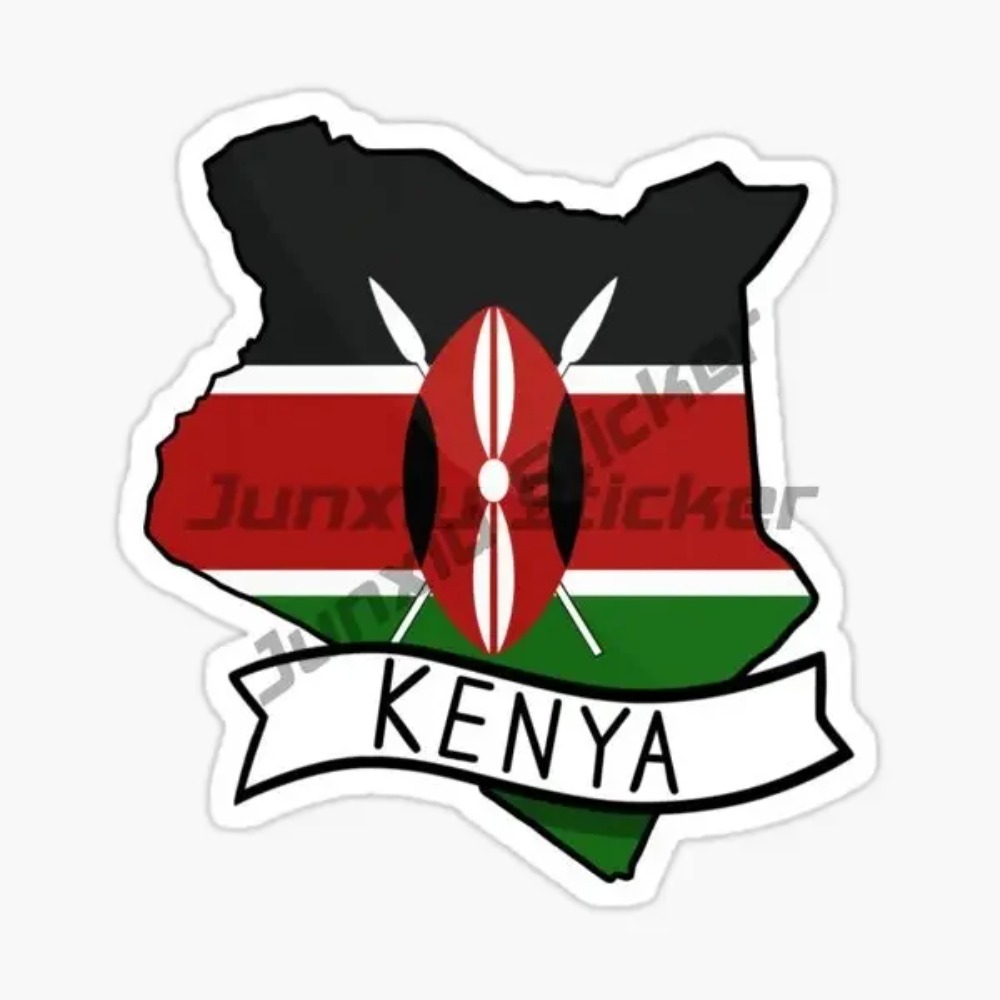 Laptop Accessories Kenya - Kenya Flag Map Emblem Creative Sticker