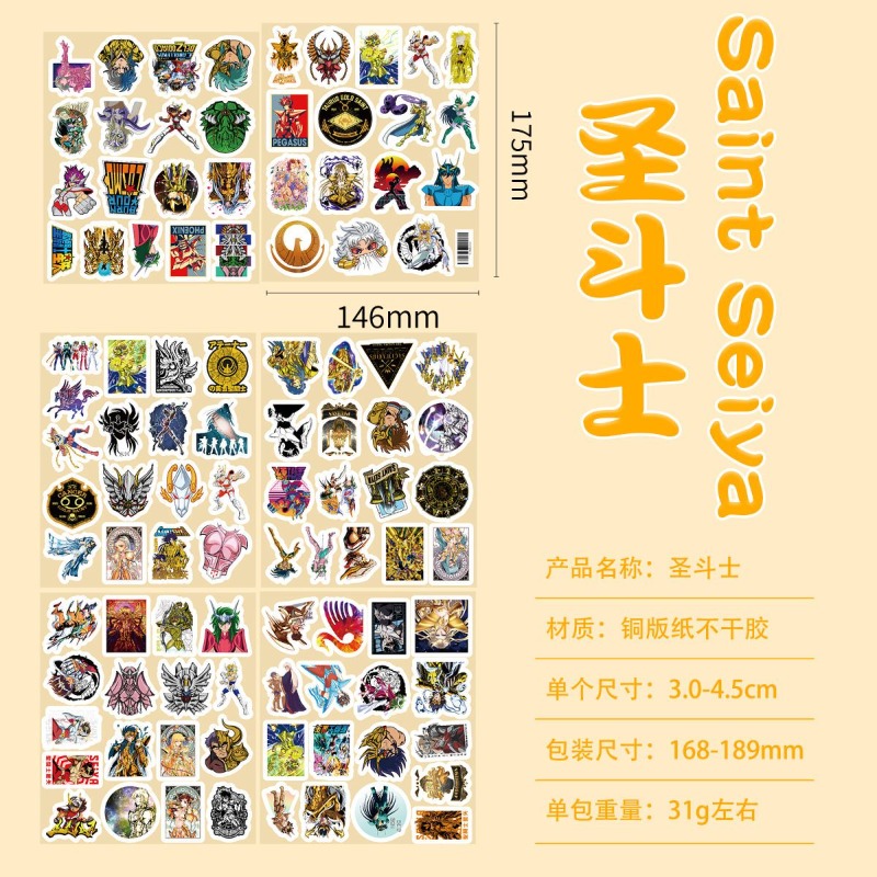 101Pcs Saint Seiya Anime Stick - đánh giá và giá Laptop Accessories